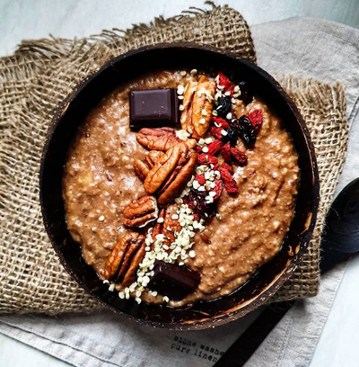 #Coconut Bowl Recipes - Hot espresso porridge
