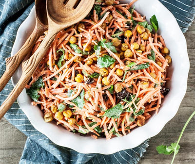 #Vegan -Σαλάτα με ταχίνι, καρότο και ρεβύθια