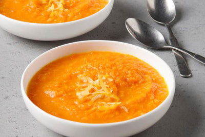 Vegan σούπα με καρότο και τζίντζερ